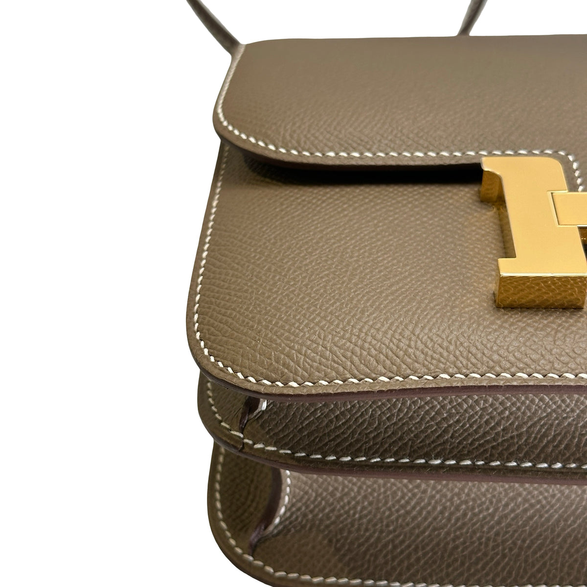 Brand New HERMES Epsom Leather Constance Shoulder Bag Etoupe