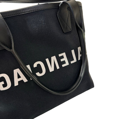 Used Balenciaga Canvas Tote cauvas Tote Bag Black