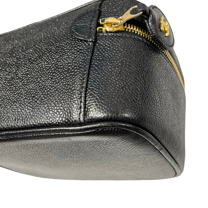 Used CHANEL Vanity Case Shoulder Bag Black GHW