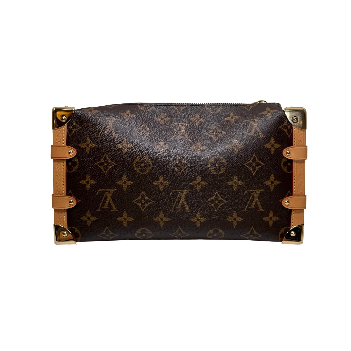 Used LOUIS VUITTON Monogram coated canvas Side trunk Trunk Brown GHW