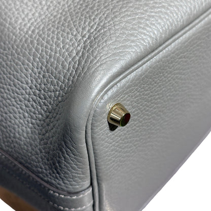 Used HERMÈS Bucket Bag Grey GHW