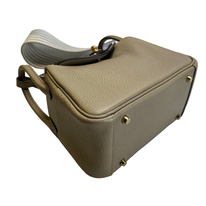 Brand New HERMES Clemence Lindy Handbag Etoupe