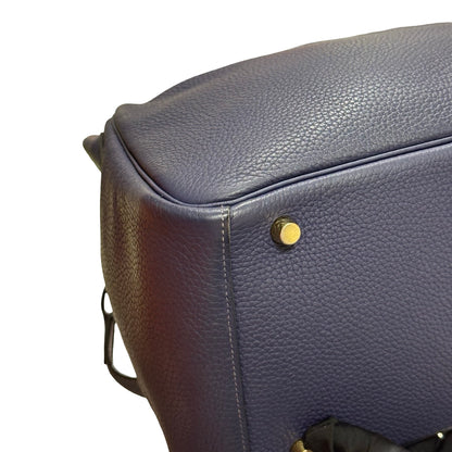 Used HERMÈS Lindy 30 Shoulder Bag Navy Blue GHW