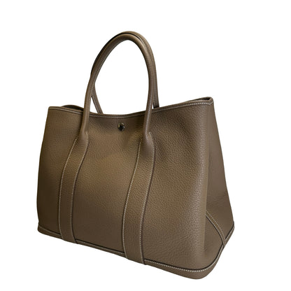 Used HERMES Negonda Garden Party Tote Bag Etoupe