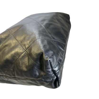 Used CHANEL Quilted Calfskin Chanel 22 Shoulder Bag Black Gold