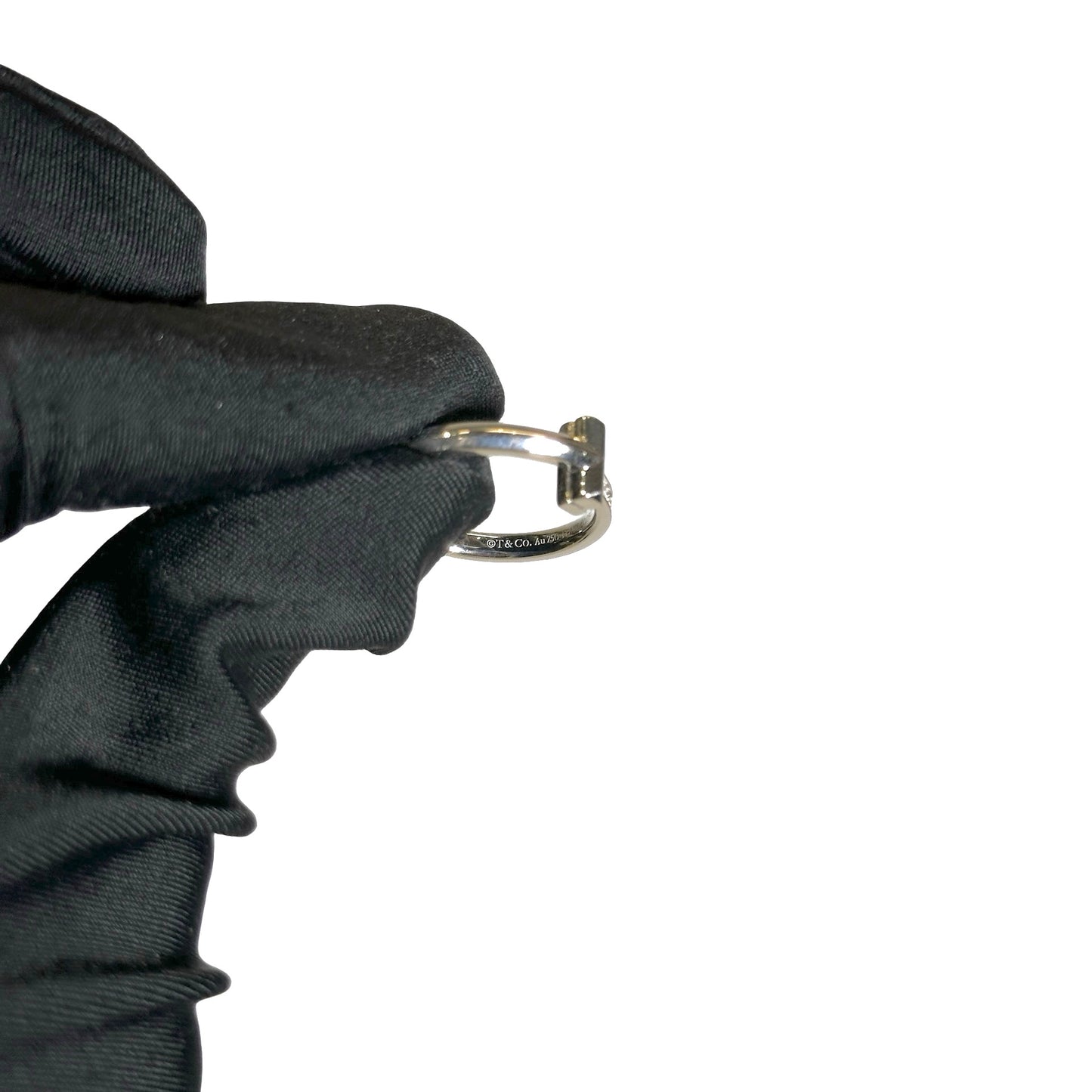 Used TIFFANY & CO. White Gold T 1 Ring Men Ring Silver