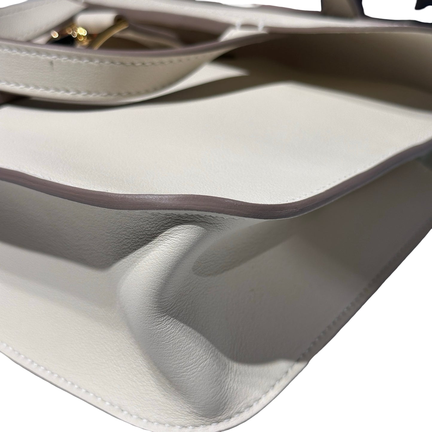 Used HERMÈS Mini Halzan Cross Body Bag Beige GHW