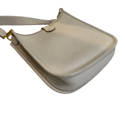 Used HERMES Clemence Leather Evelyne Cross body bag Craie