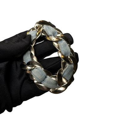 Used Chanel Denim Blue Bracelet Jewellery Denim Blue GHW