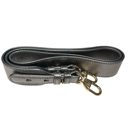 Used Dior Lady Dior Handbag Metallic Silver GHW