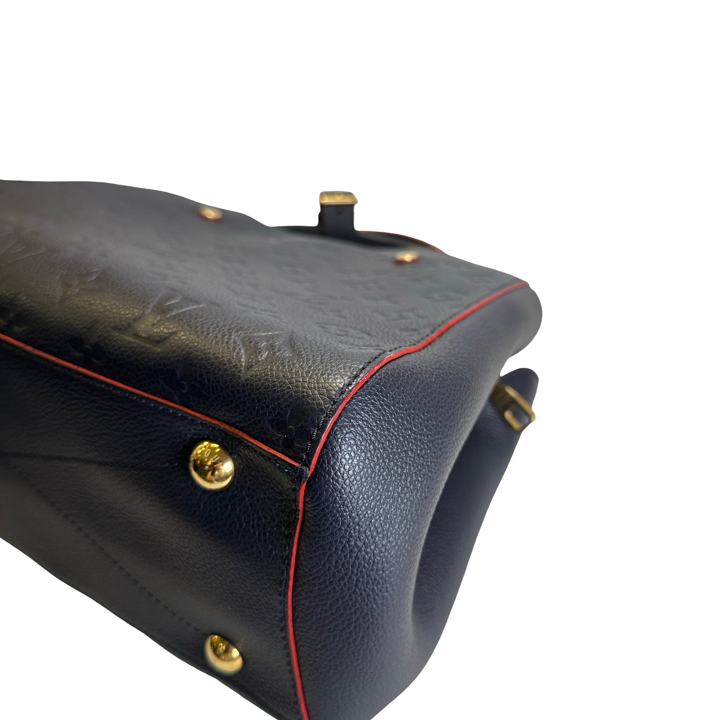 Used LOUIS VUITTON Monogram Empreinte Montaigne Handbag Black Red