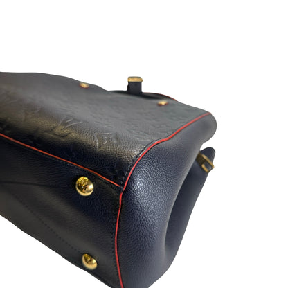 Used LOUIS VUITTON Monogram Empreinte Montaigne Handbag Black Red
