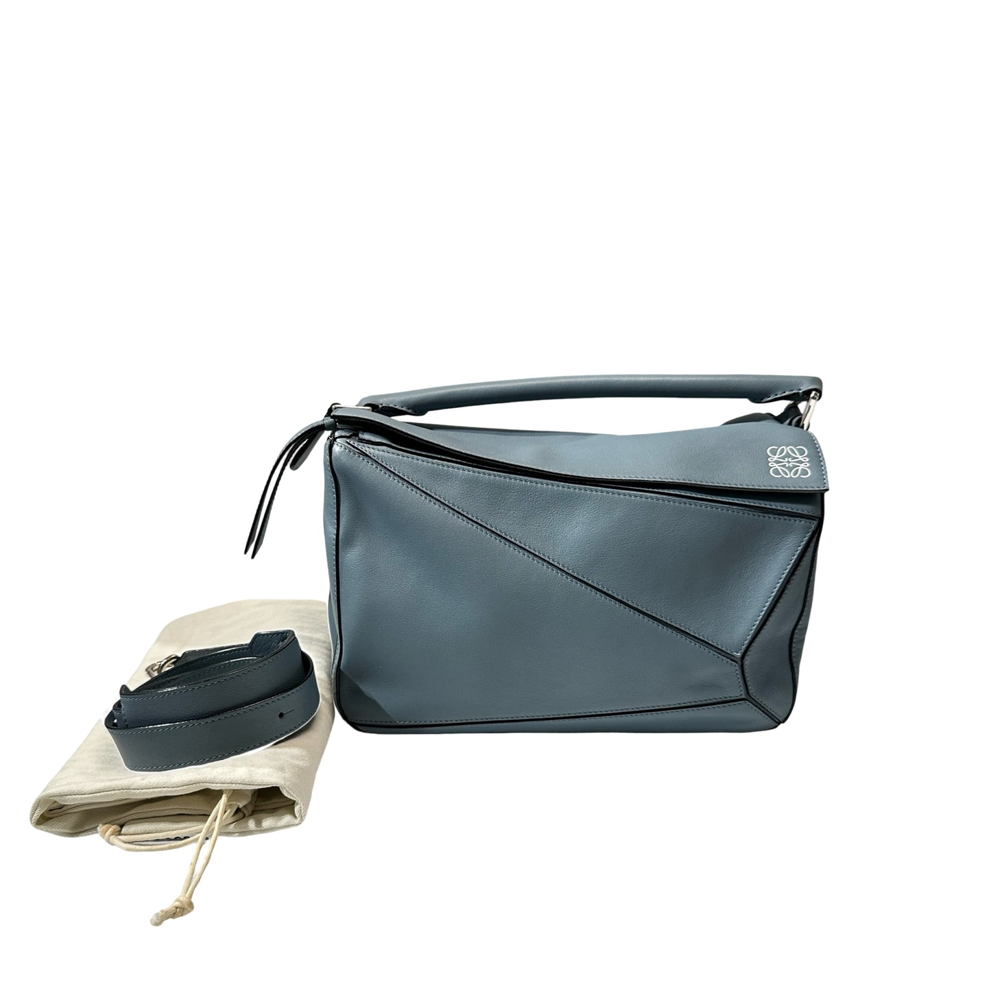 Used LOEWE Calfskin Leather Puzzle Medium Cross Body Bag