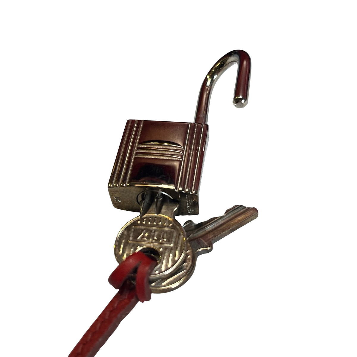 Used HERMES Epsom HAC 28 Handbag Red PHW