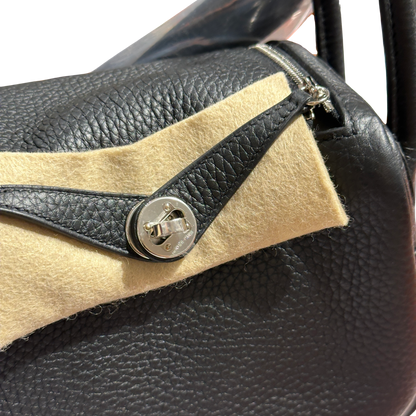 Brand New HERMES Clemence Leather Lindy Mini Handbag Black
