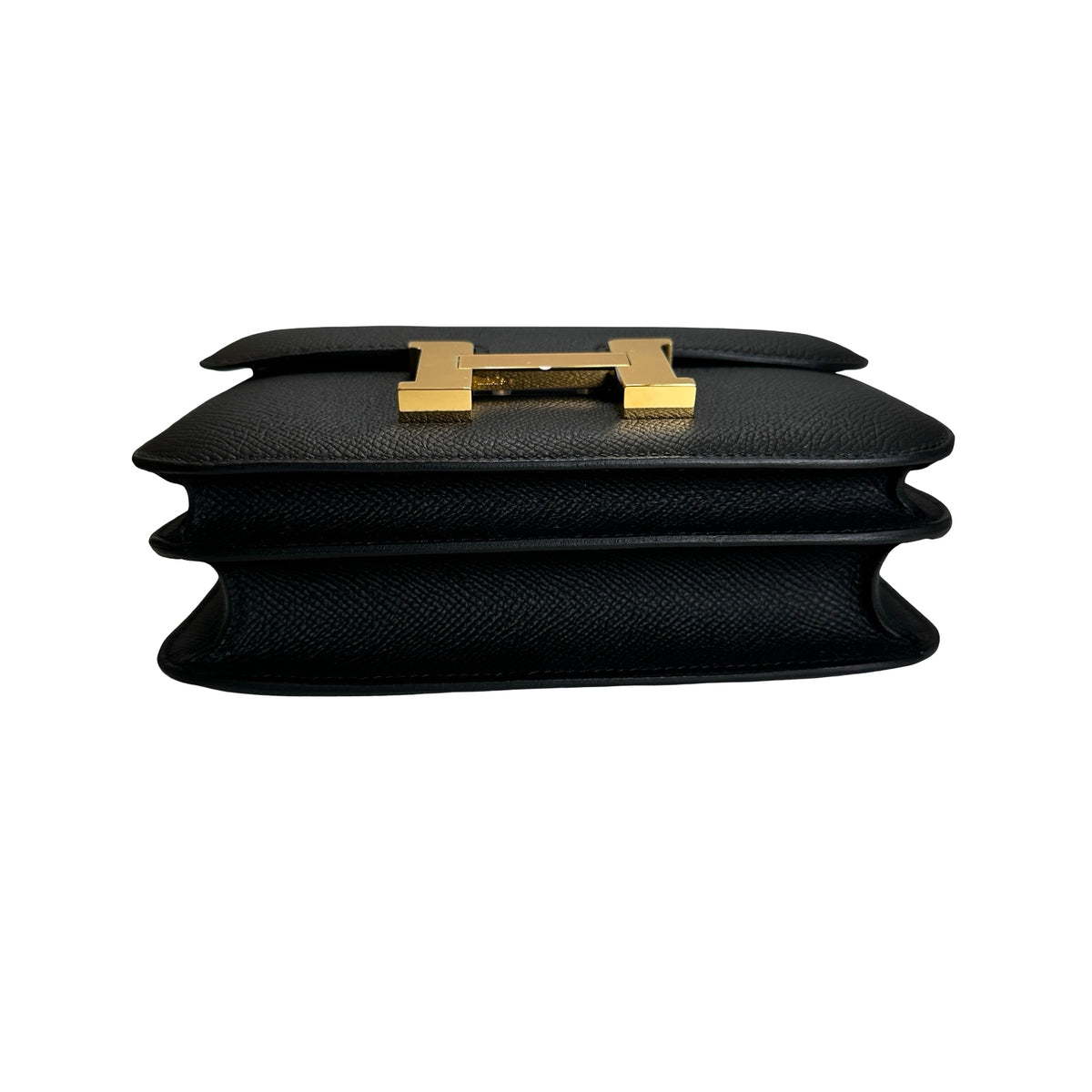 Brand New HERMES Epsom Constance Mini Cross body bag Black Gold Hardware