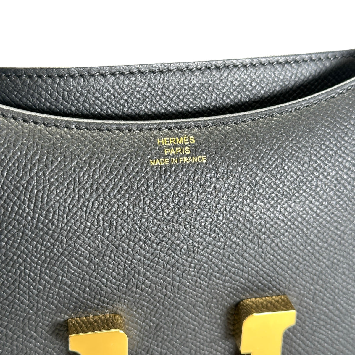 Brand New HERMES Epsom Constance Mini Cross body bag Black Gold Hardware