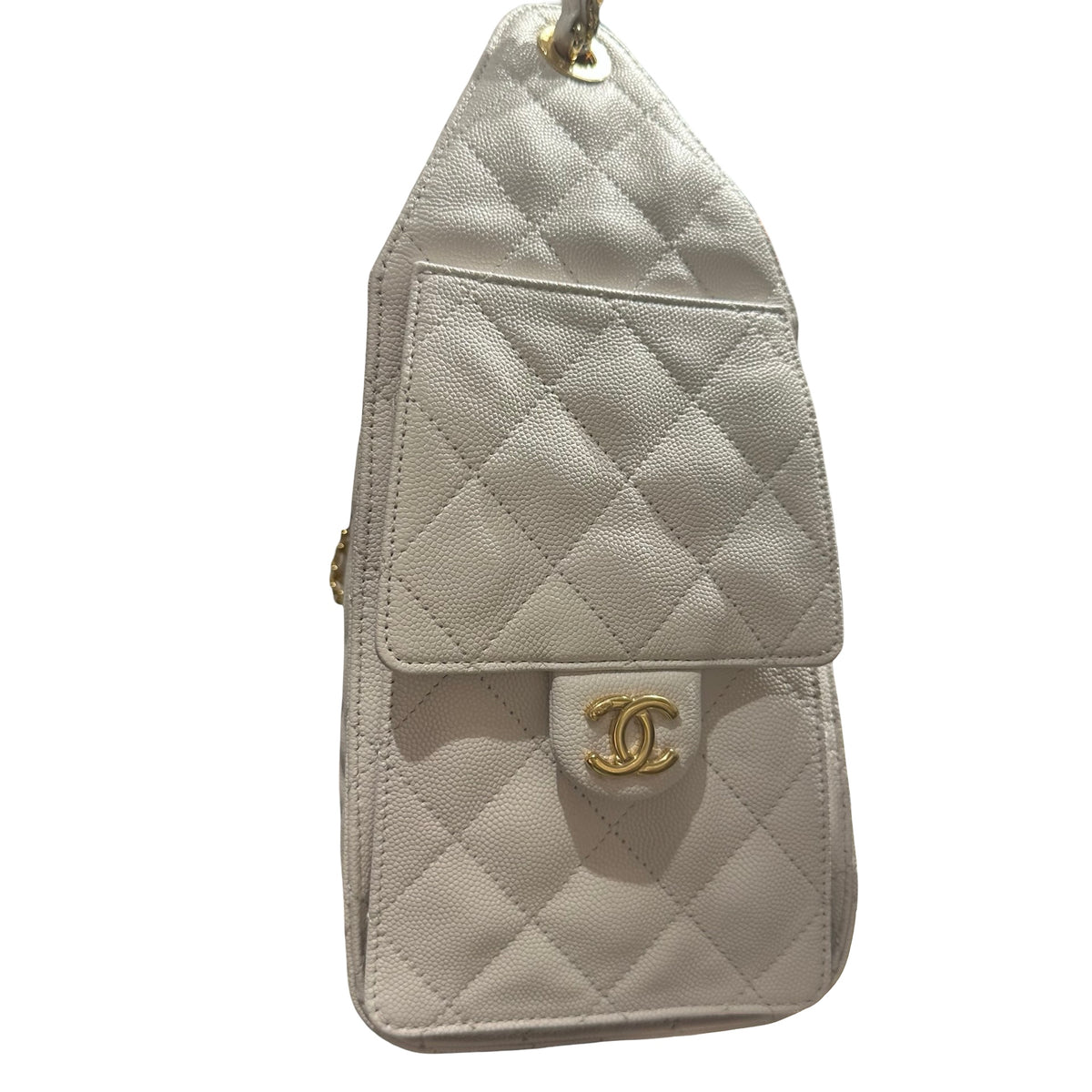 Brand New CHANEL Calfskin 25 Bag Dmall Shoulder Bag White GHW