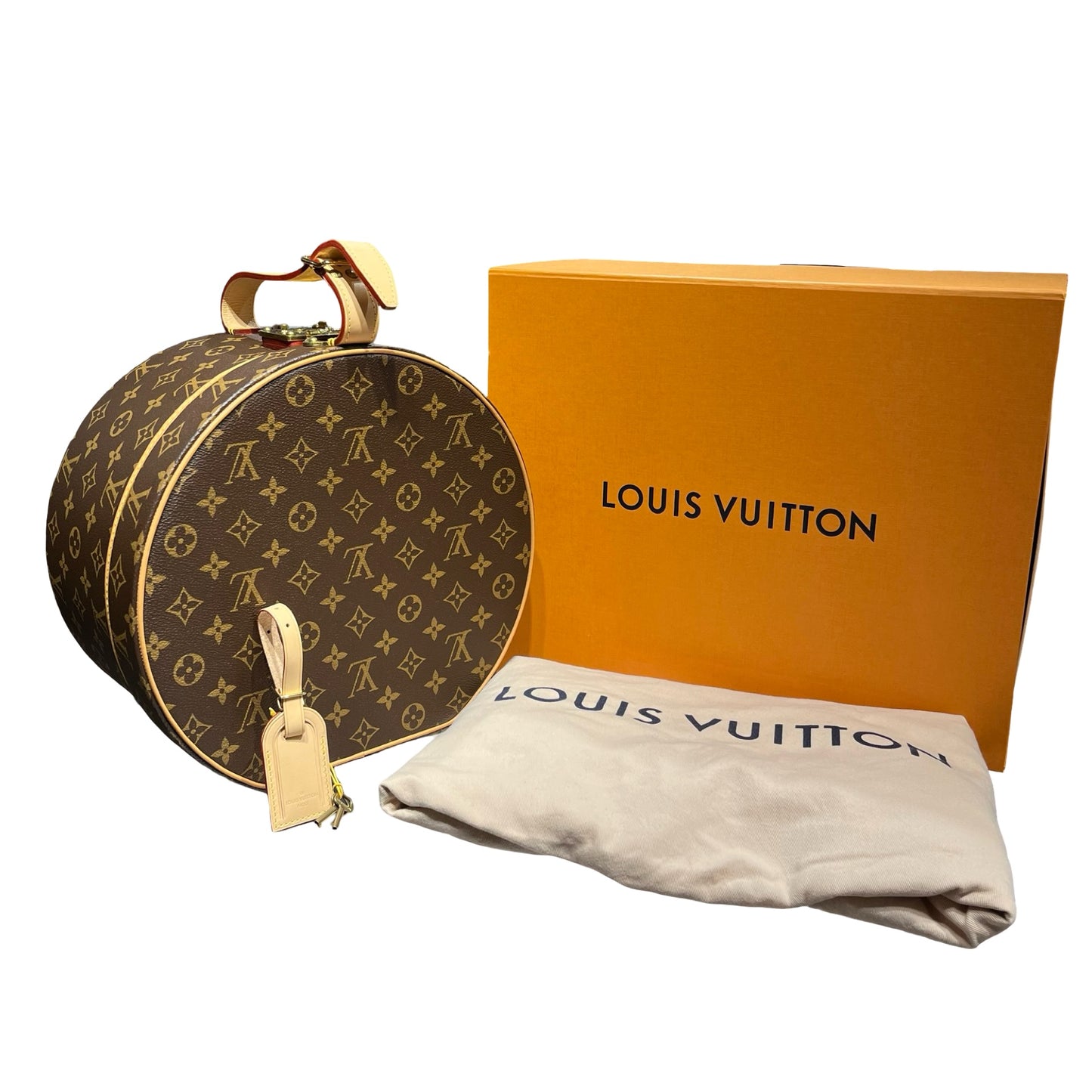Used LOUIS VUITTON Monogram Canvas Boite Chapeau 30 Trunk Brown