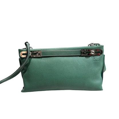 Used LOEWE Cross Body Bag GREEN PHW