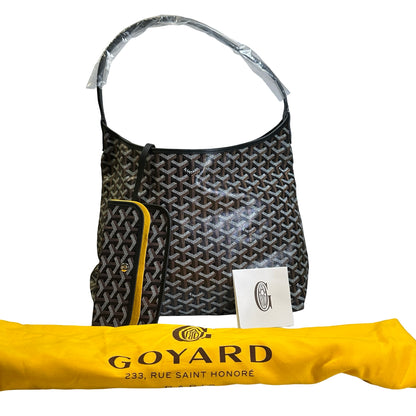 Used GOYARD Monogram BOHEME HOBO Hobo Bag Black Brown White