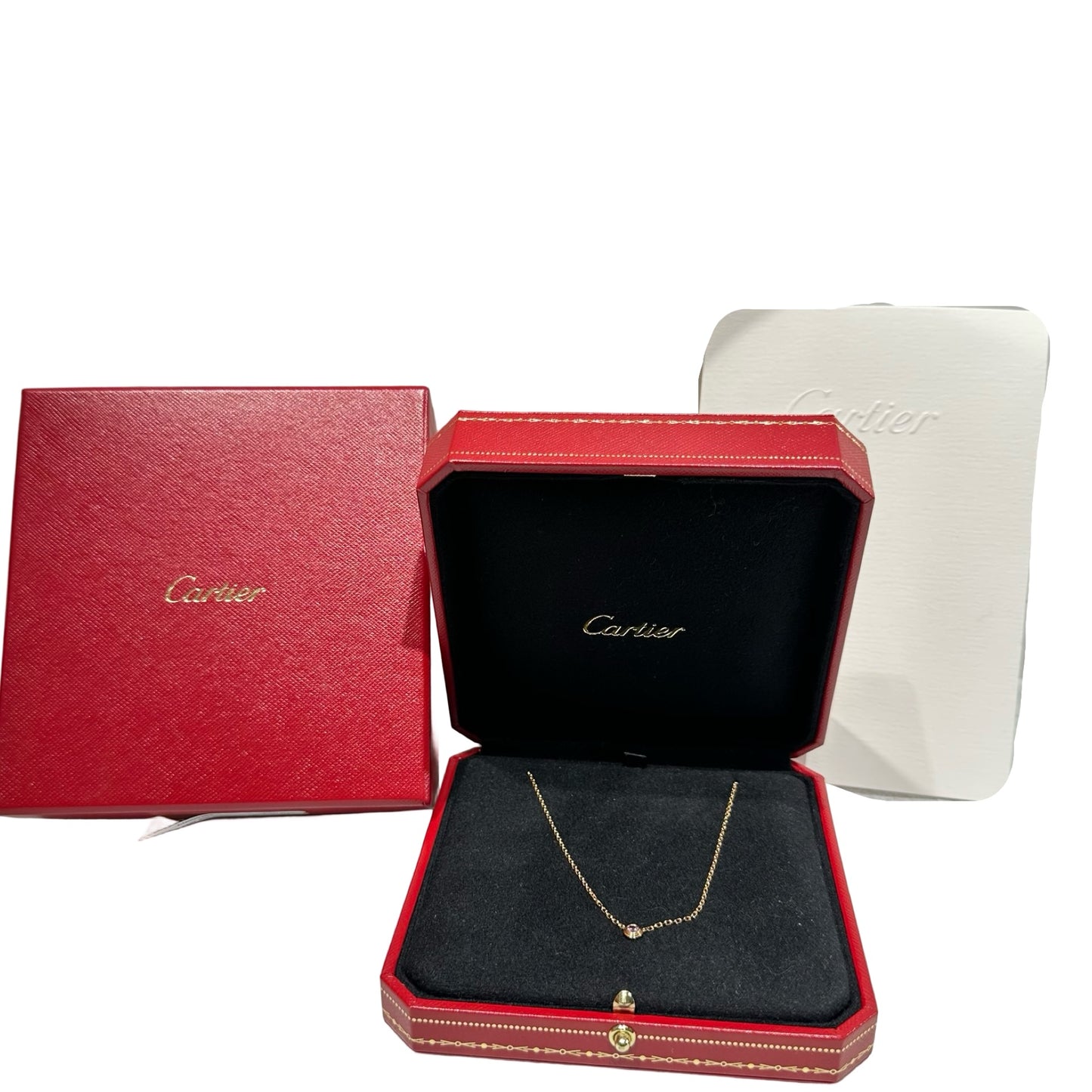 Unused CARTIER Neeklace Gold Pink