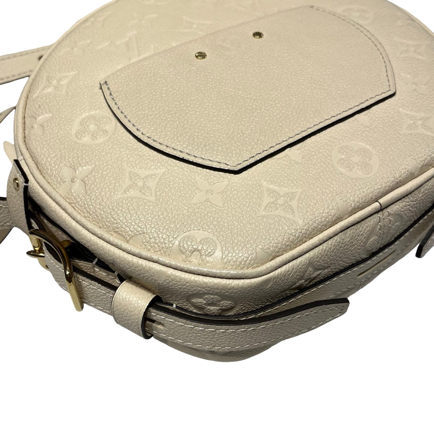 Used LOUIS VUITTON Calfskin Leather Cross Body Bag White GHW