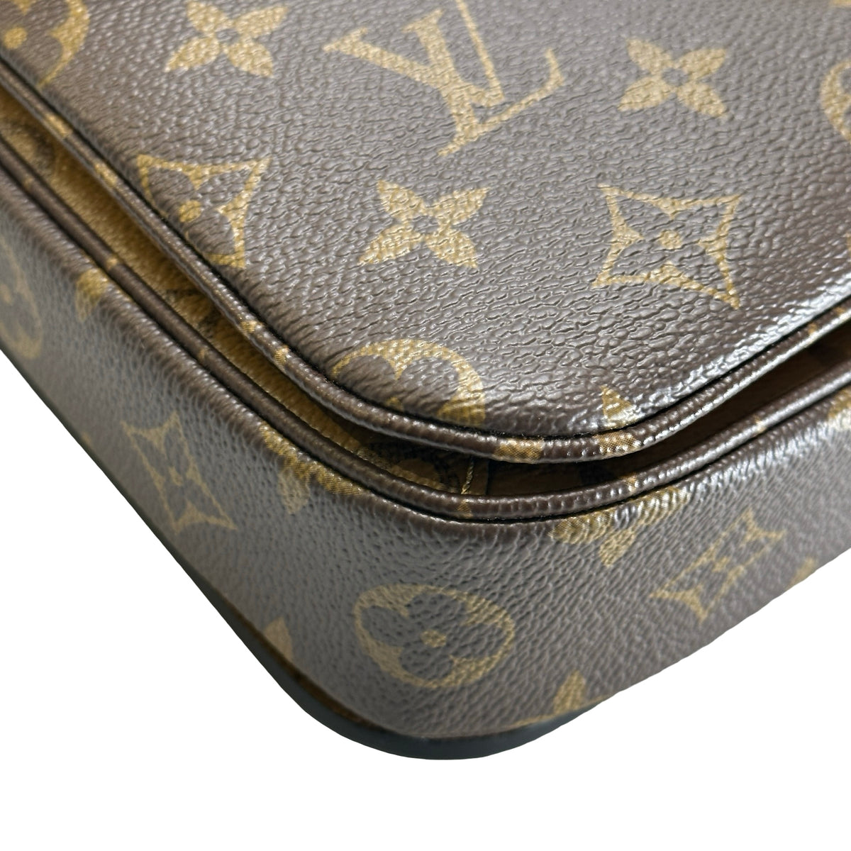 Used LOUIS VUITTON Monogram Monogram Reverse Pochette Metis Crossbody Bag Brown Light Brown