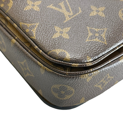 Used LOUIS VUITTON Monogram Monogram Reverse Pochette Metis Crossbody Bag Brown Light Brown