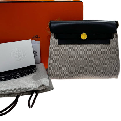New Hermès Mini Herbag Cross Body Bag Brown GHW
