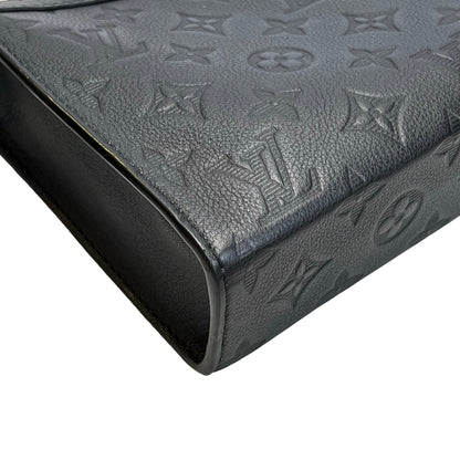 Used LOUIS VUITTON Monogram Empreinte Pochette Cle Clutch Black