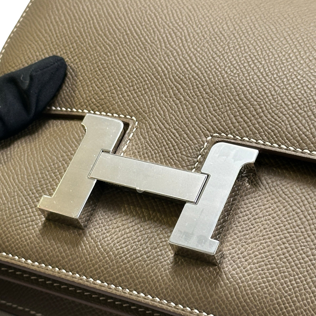Brand New HERMES Epsom Mini Constance Shoulder Bag Etoupe PHW