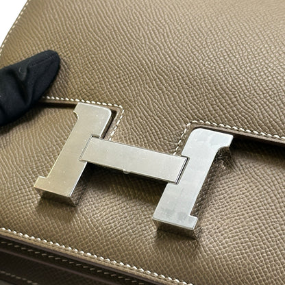 Brand New HERMES Epsom Mini Constance Shoulder Bag Etoupe PHW