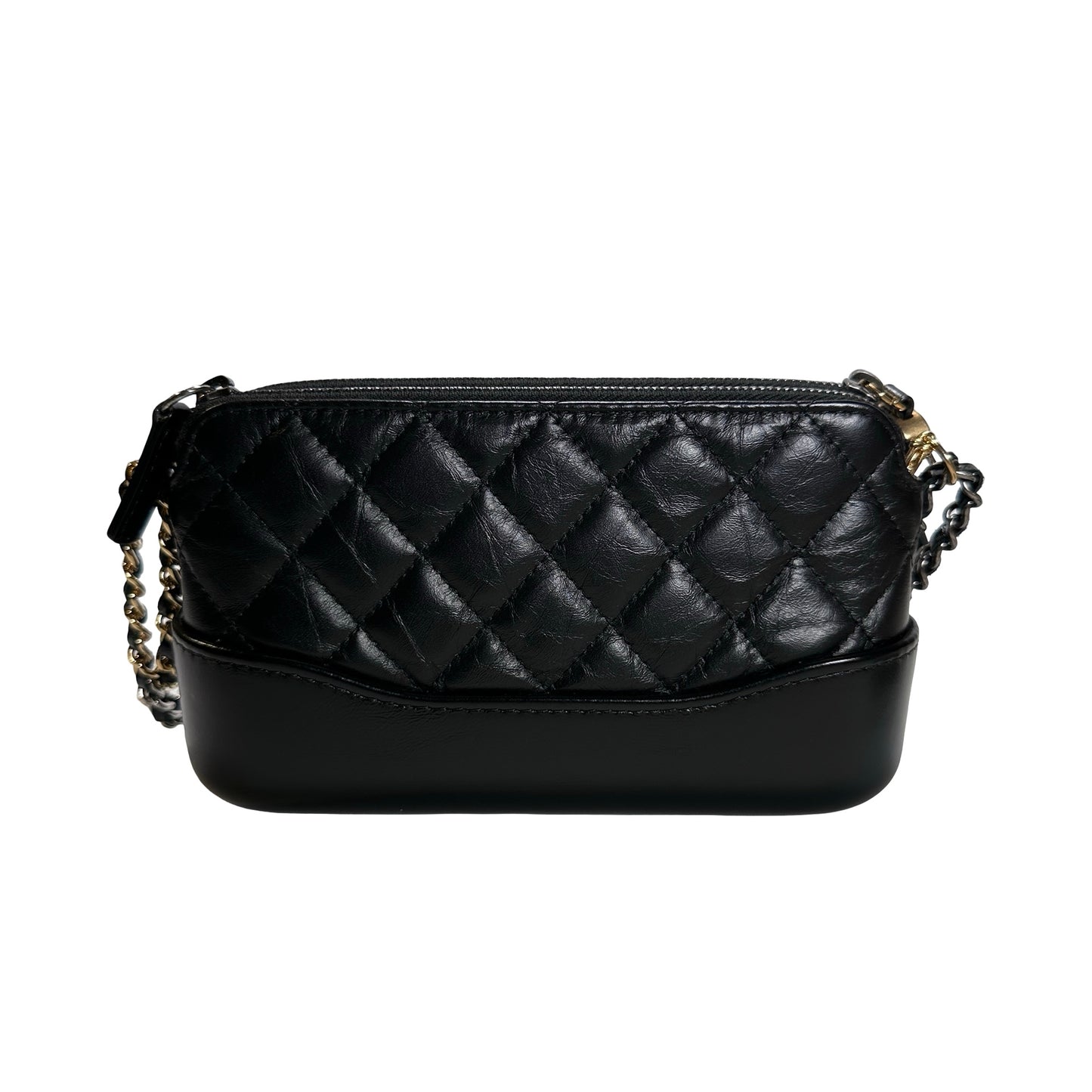 Used CHANEL Calfskin Leather Gabrielle woc Chain shoulder bag Black PHW