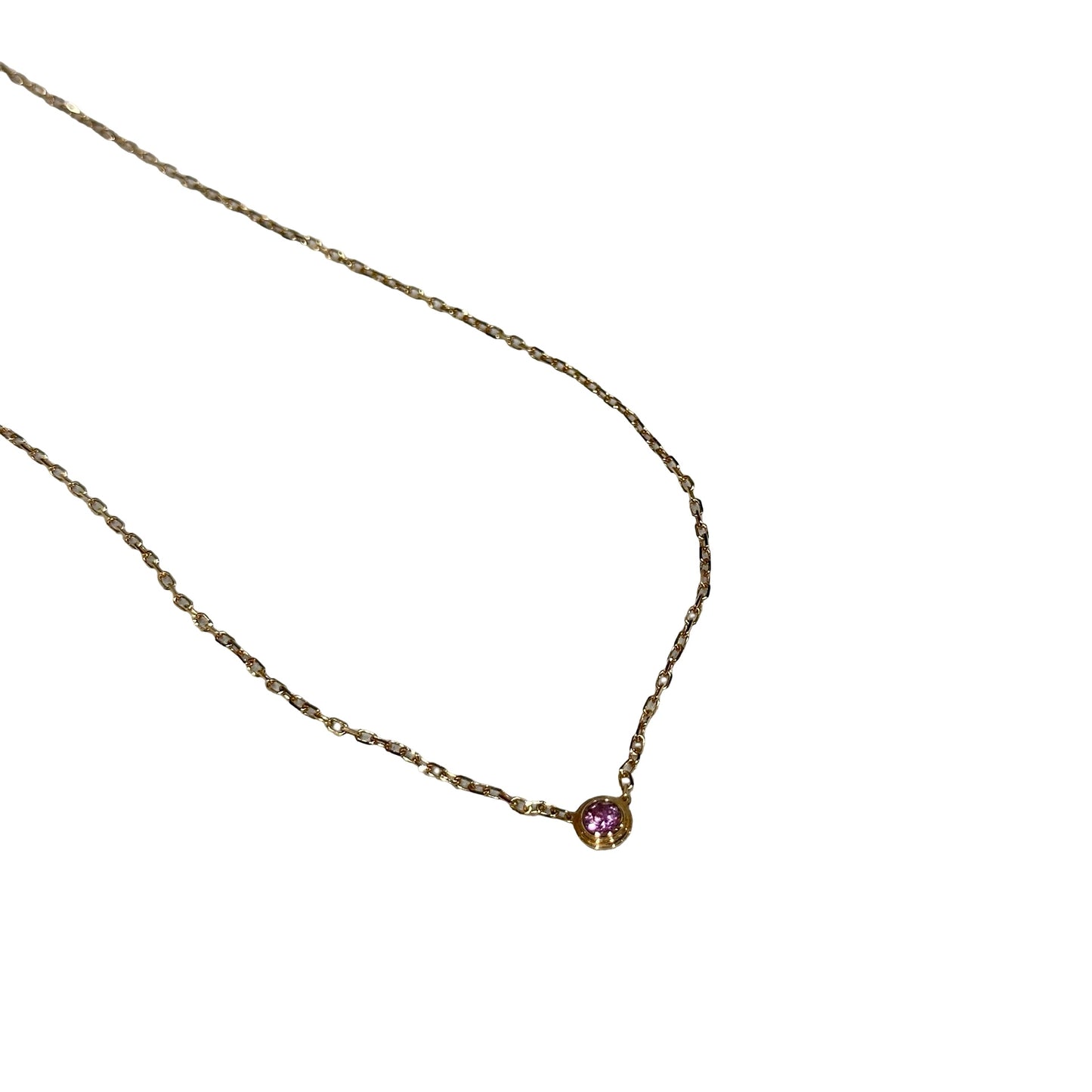 Unused CARTIER Neeklace Gold Pink