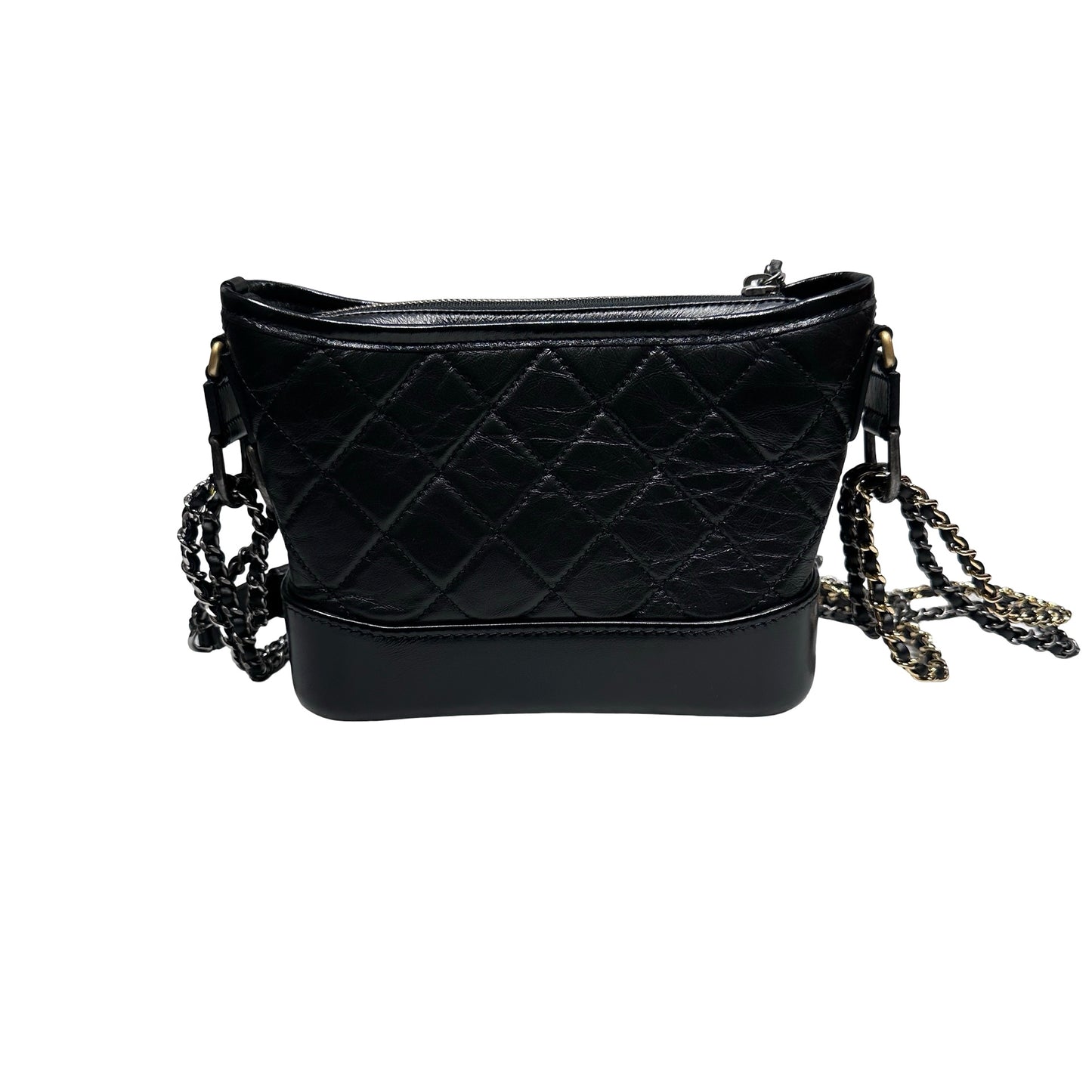 Used CHANEL Gabrielle small Chain Shoulder Bag Black PHW