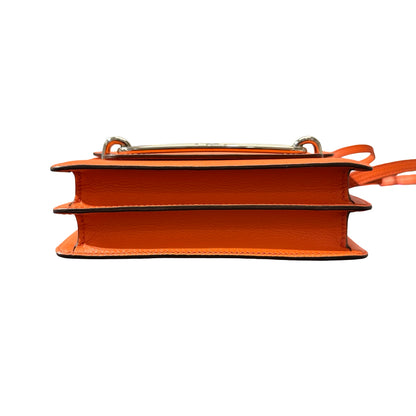 Used Hermès Evercolour MINI ROULIS Shoulder Bag Orange PHW