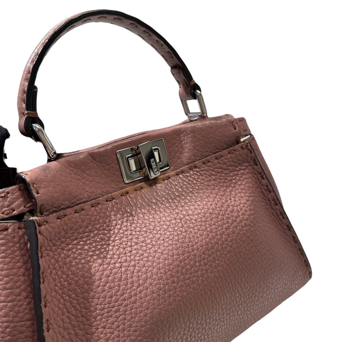 Used Fendi Peekaboo mini Shoulder Bag PHW Pink