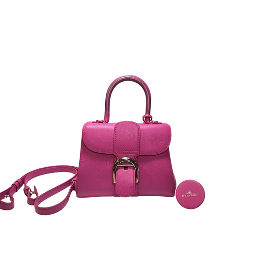 Used DELVAUX Calfskin Leather BRILLANT MINI Cross Body Bag