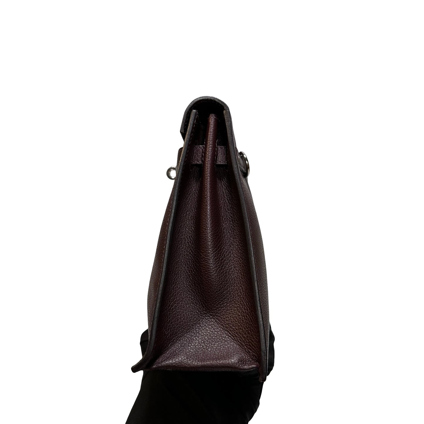 Used Hermès Clemence leather Kelly Danse Shoulder Bag Brown GHW