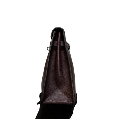 Used Hermès Clemence leather Kelly Danse Shoulder Bag Brown GHW