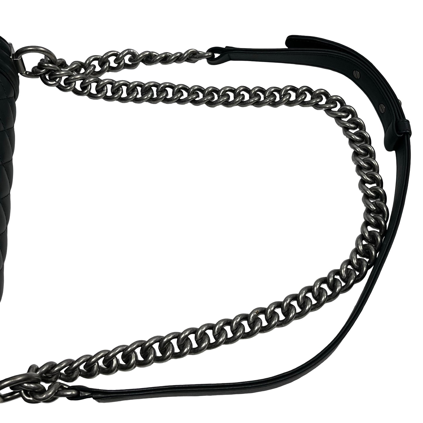 Brand New CHANEL Lambskin Boy Chain shoulder bag Black PHW