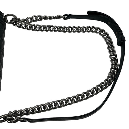 Brand New CHANEL Lambskin Boy Chain shoulder bag Black PHW