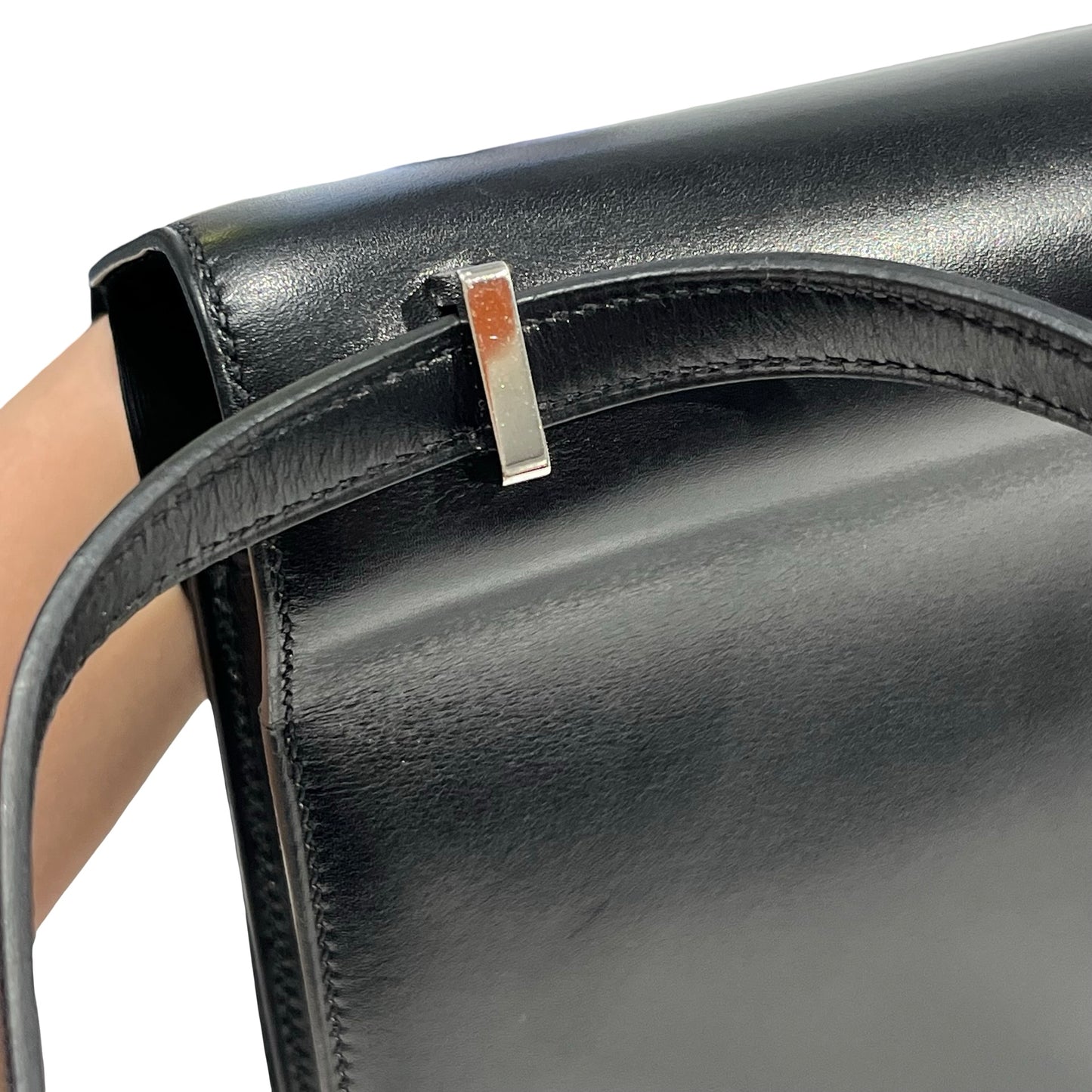Used HERMES Solid color Constance Shoulder Bag Black