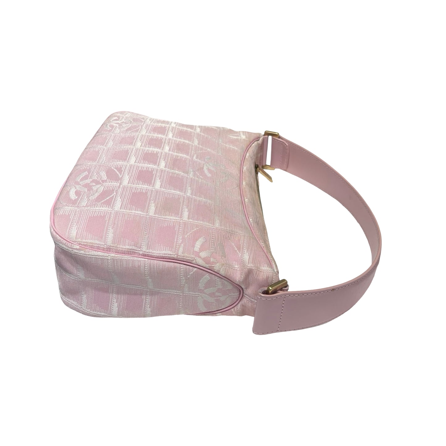 CHANEL PINK GHW TRAVEL LINE SHOULDER BAG [3000258]