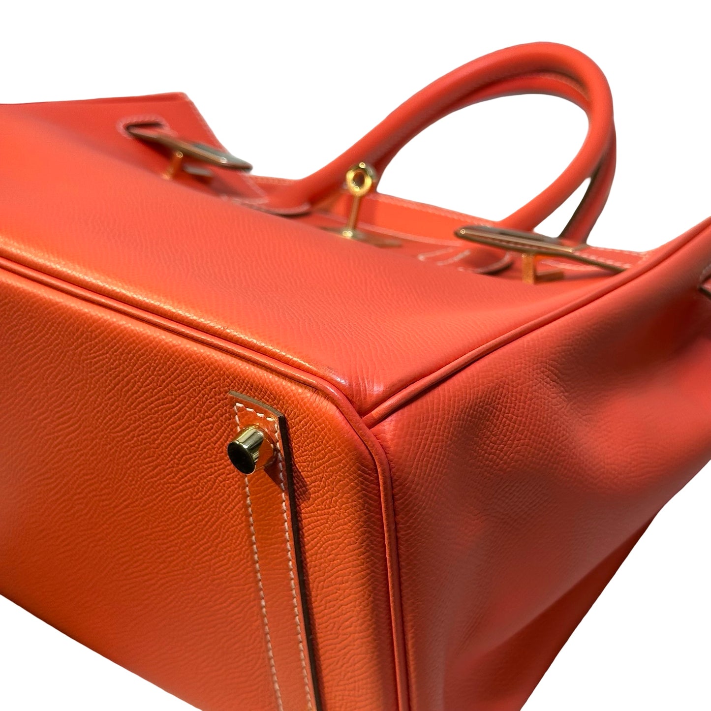 Used HERMES Epsom Birkin Handbag Orange