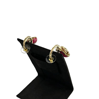 Used CHANEL Earrings Pink GHW
