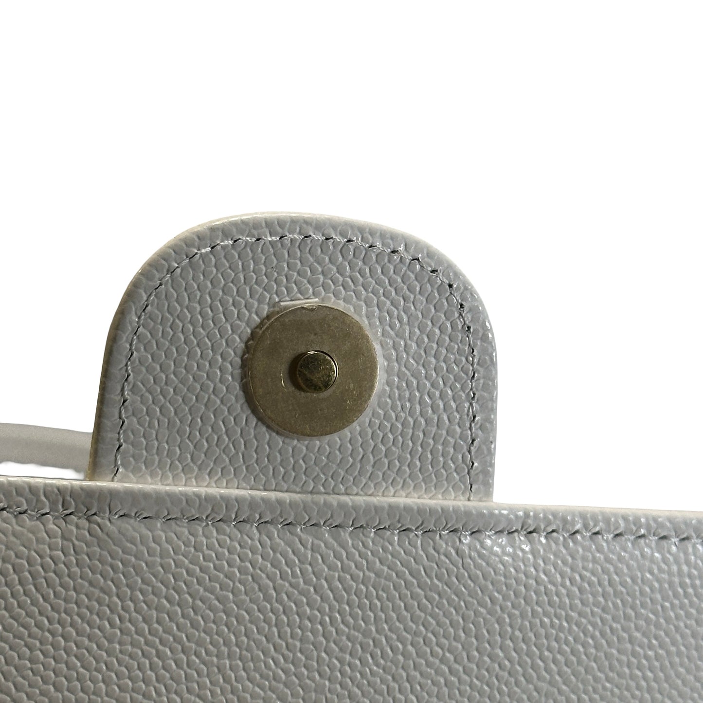 Brand New CHANEL Caviar Mini Preppy Coco Shoulder Bag White Gold