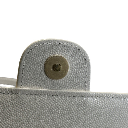 Brand New CHANEL Caviar Mini Preppy Coco Shoulder Bag White Gold