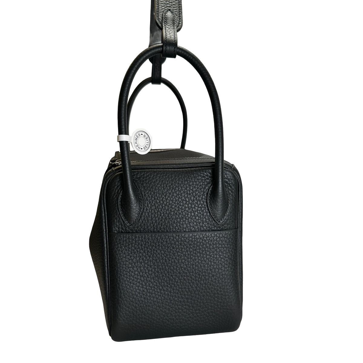Brand New HERMES Leather Lindy 26 Handbag Black PHW
